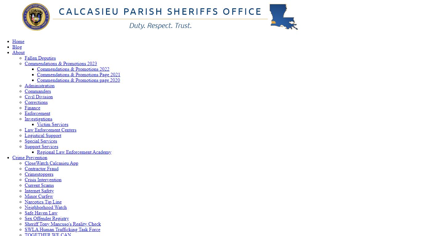 Corrections - Calcasieu Parish Sheriff's Office