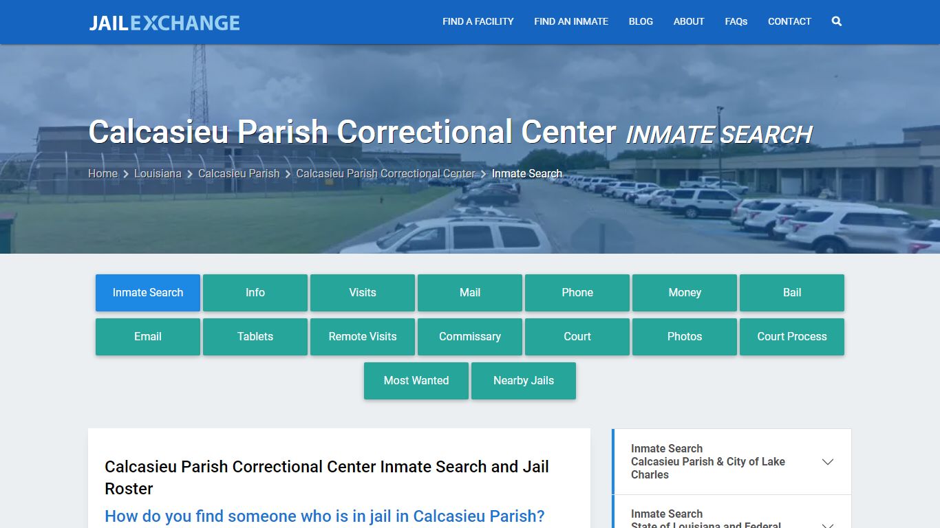 Calcasieu Parish Correctional Center Inmate Search - Jail Exchange